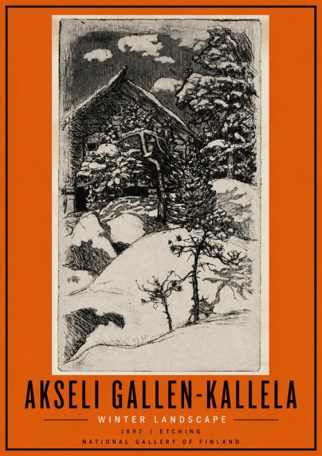 Akseli Gallen-Kallela Winter Landscape I No4 - Plakat