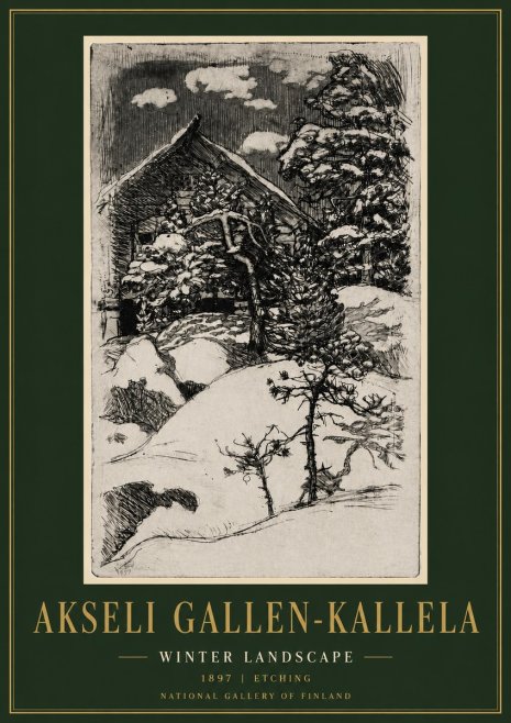 Akseli Gallen-Kallela Winter Landscape I No5 - Plakat