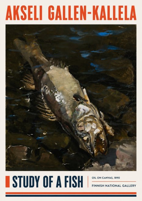 Akseli Gallen-Kallela Study of a Fish No4 - Plakat
