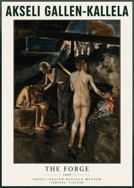 Akseli Gallen-Kallela The Forge No3 - Plakat