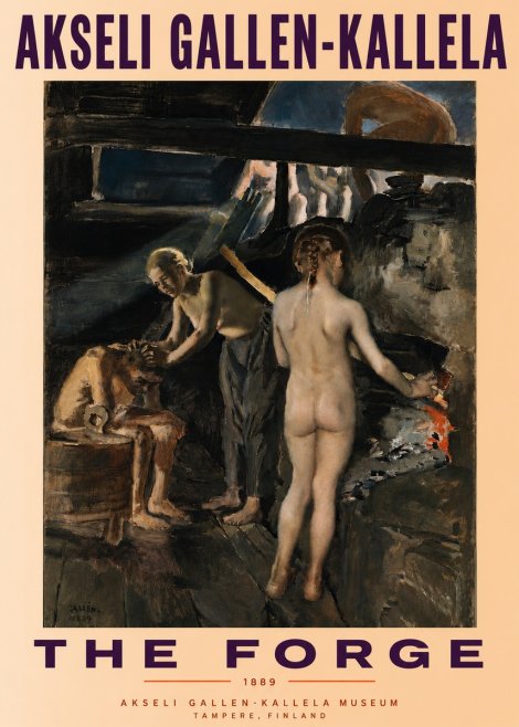 Akseli Gallen-Kallela The Forge No4 - Plakat