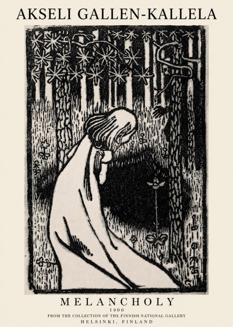 Akseli Gallen-Kallela Melancholy No1 - Plakat
