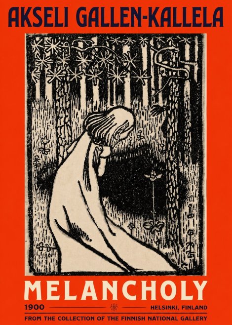 Akseli Gallen-Kallela Melancholy No3 - Plakat
