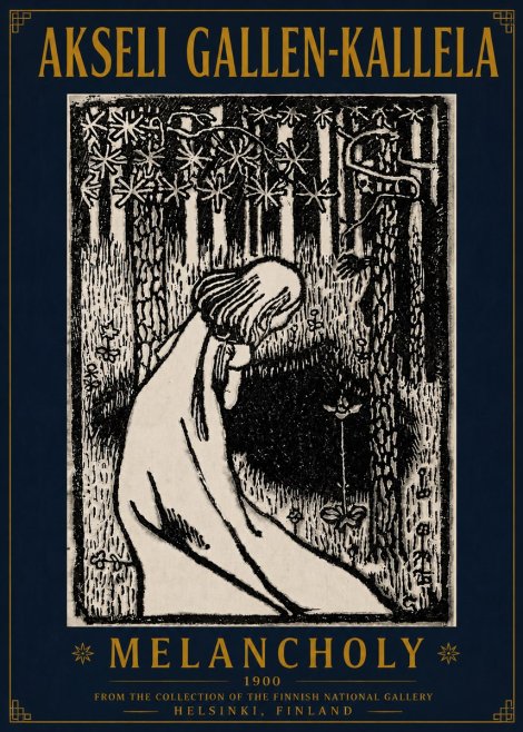 Akseli Gallen-Kallela Melancholy No5 - Plakat