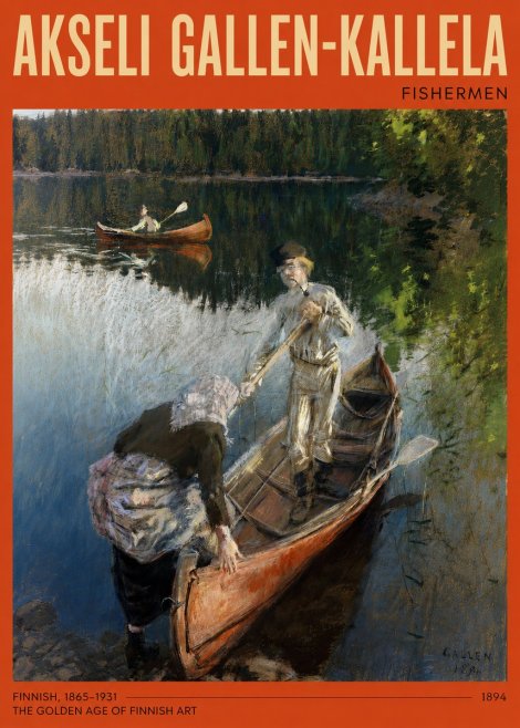 Akseli Gallen-Kallela Fishermen No2 - Plakat