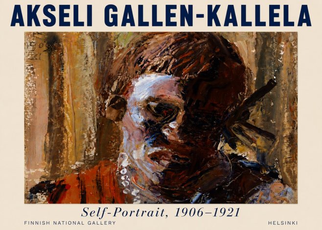 Akseli Gallen-Kallela Self-portrait, 1906-1921 No4 - Plakat