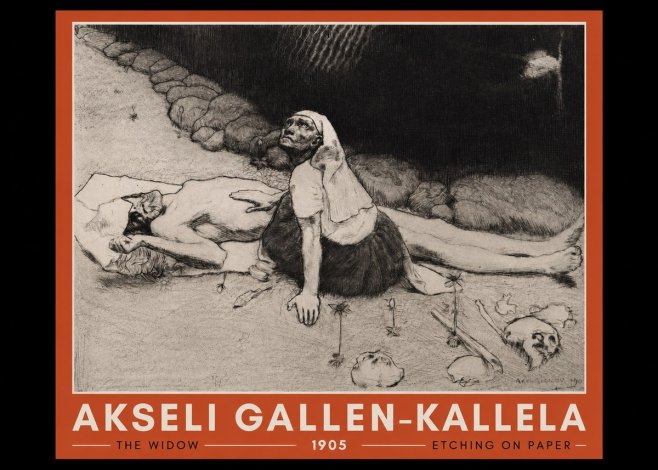 Akseli Gallen-Kallela The Widow No2 - Plakat