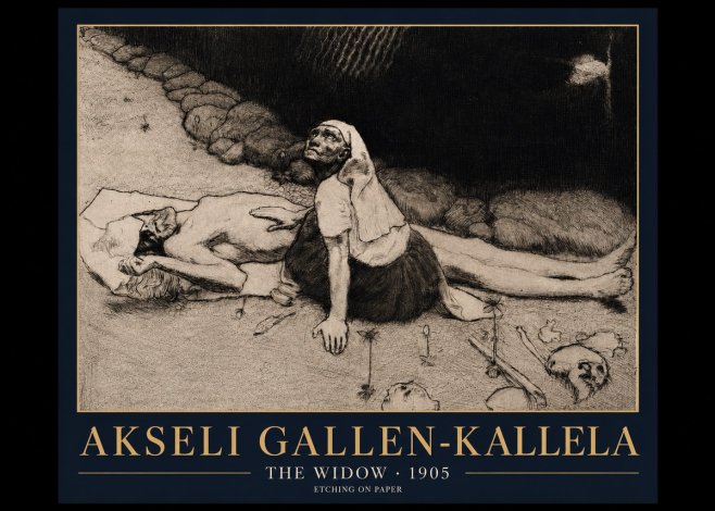 Akseli Gallen-Kallela The Widow No3 - Plakat