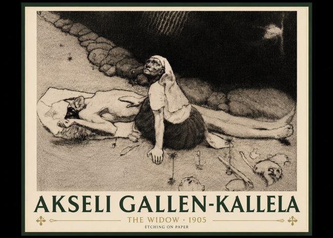 Akseli Gallen-Kallela The Widow No5 - Plakat