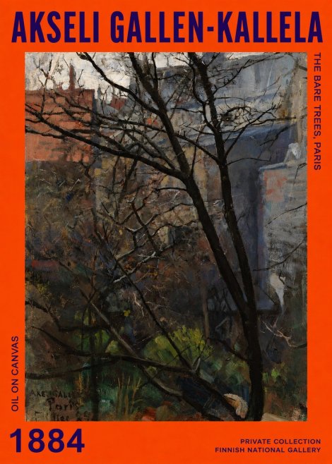Akseli Gallen-Kallela The Bare Trees, Paris No2 - Plakat
