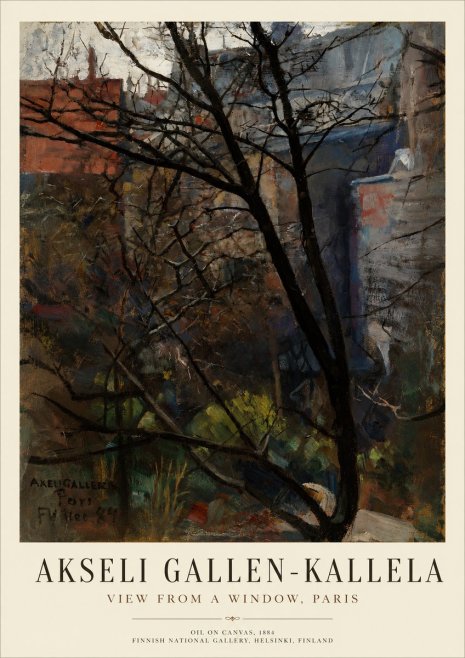 Akseli Gallen-Kallela The Bare Trees, Paris No4 - Plakat