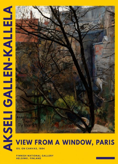 Akseli Gallen-Kallela The Bare Trees, Paris No5 - Plakat