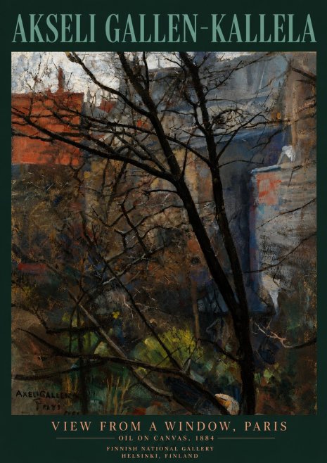 Akseli Gallen-Kallela The Bare Trees, Paris No6 - Plakat