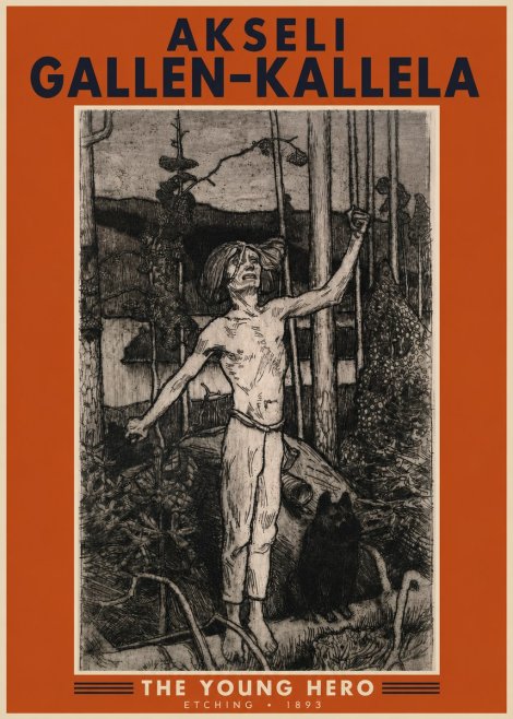 Akseli Gallen-Kallela The Young Hero No3 - Plakat