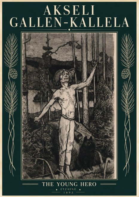 Akseli Gallen-Kallela The Young Hero No4 - Plakat