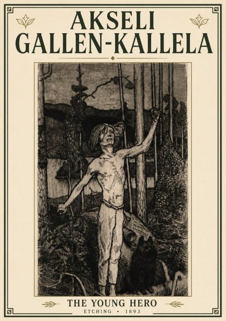 Akseli Gallen-Kallela The Young Hero No6 - Plakat