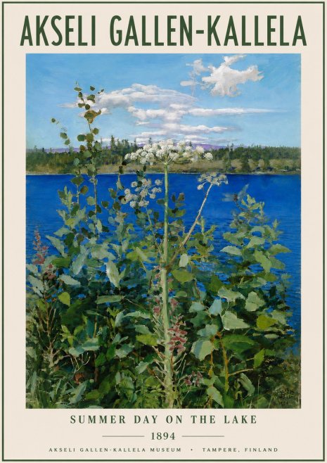 Akseli Gallen-Kallela Summer Day on the Lake No3 - Plakat