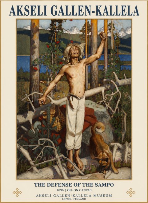 Akseli Gallen-Kallela The Defense of the Sampo No1 - Plakat