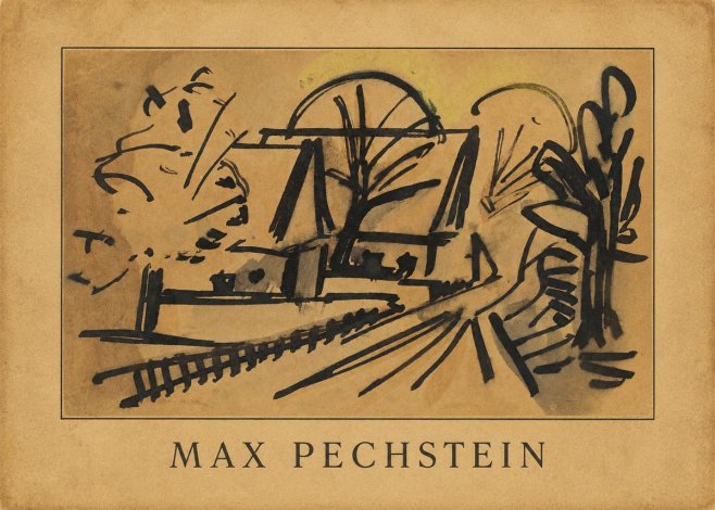 Max Pechstein Abstract Village Landscape No3 - Plakat