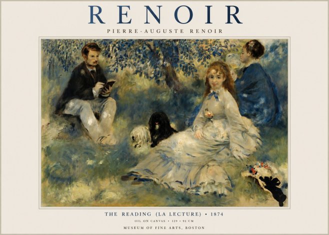 Renoir The Reading (La Lecture) No2 - Plakat