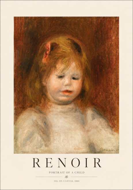Renoir Portrait of a Child I No1 - Plakat