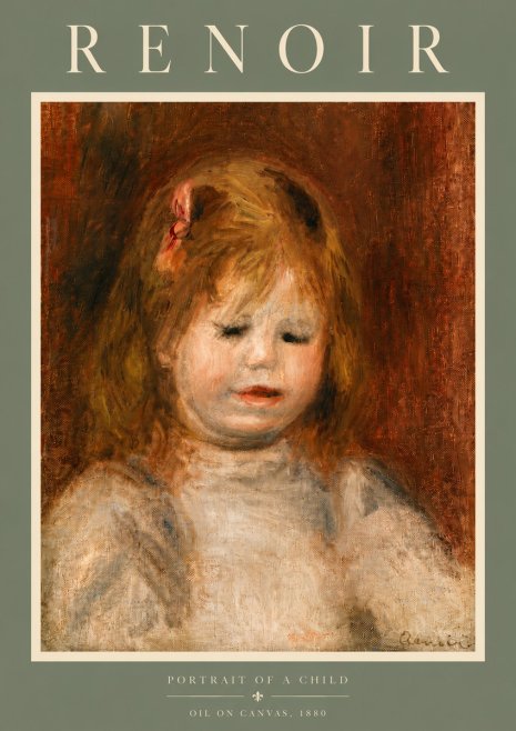 Renoir Portrait of a Child I No6 - Plakat