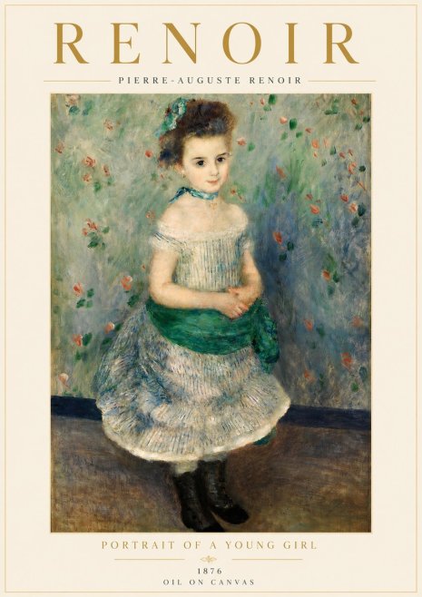 Renoir Portrait of a Young Girl I No6 - Plakat