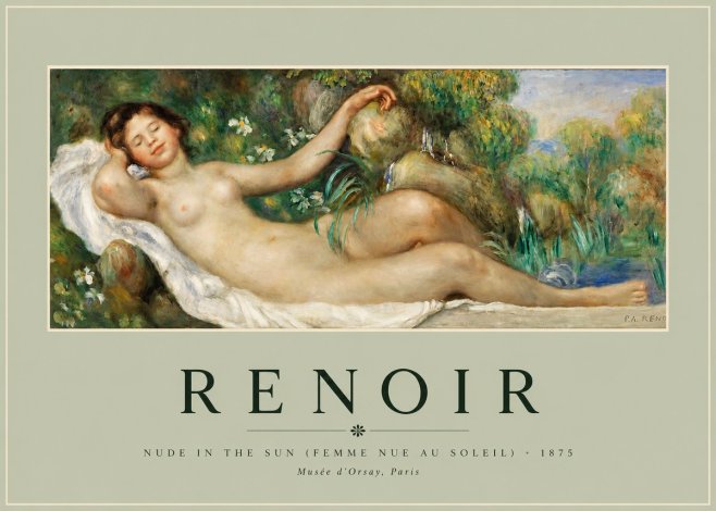 Renoir Nude in the Sun (Femme Nue Au Soleil) No2 - Plakat