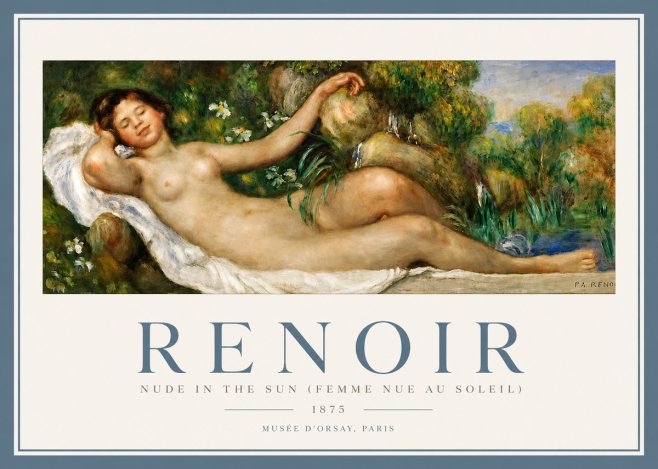 Renoir Nude in the Sun (Femme Nue Au Soleil) No4 - Plakat