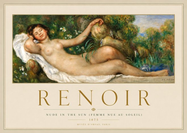 Renoir Nude in the Sun (Femme Nue Au Soleil) No6 - Plakat