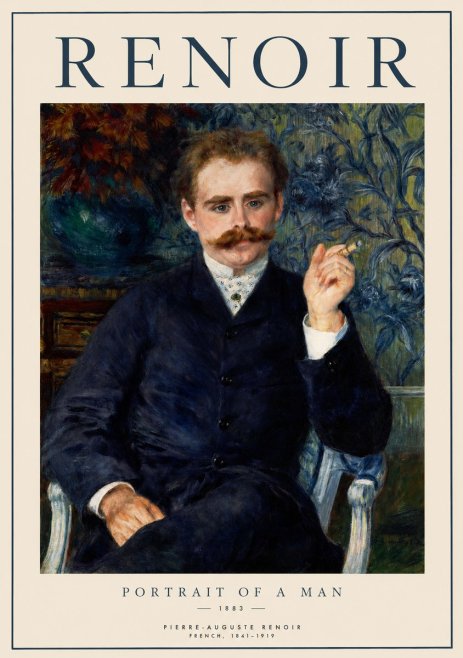 Renoir Portrait of a Man I No1 - Plakat