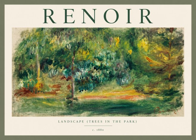 Renoir Landscape (Trees in the Park) No2 - Plakat