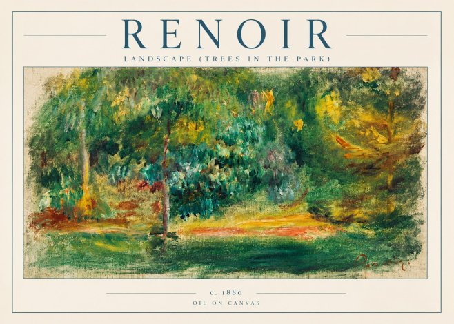 Renoir Landscape (Trees in the Park) No3 - Plakat