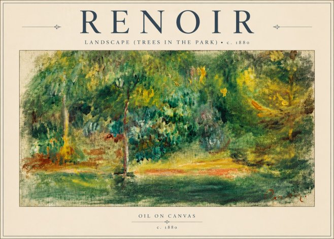 Renoir Landscape (Trees in the Park) No6 - Plakat