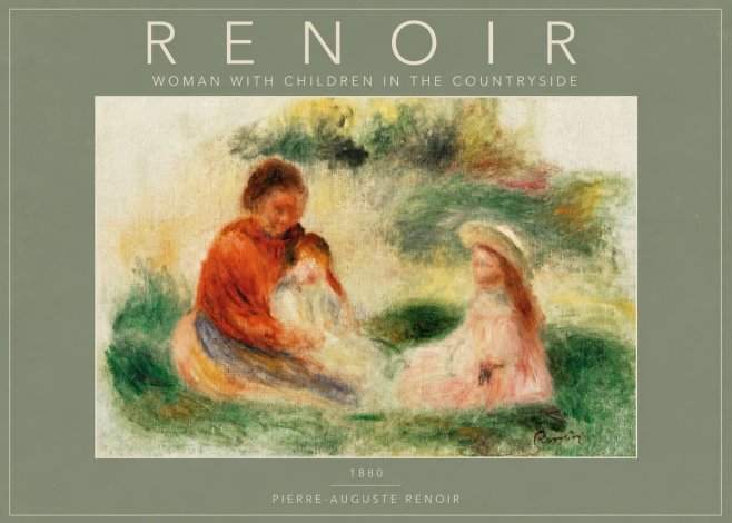Renoir Woman with Children in the Countryside No2 - Plakat