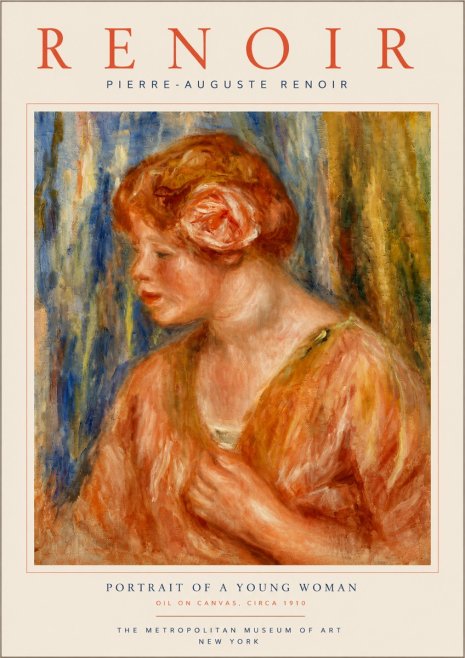 Renoir Portrait of a Young Woman No5 - Plakat