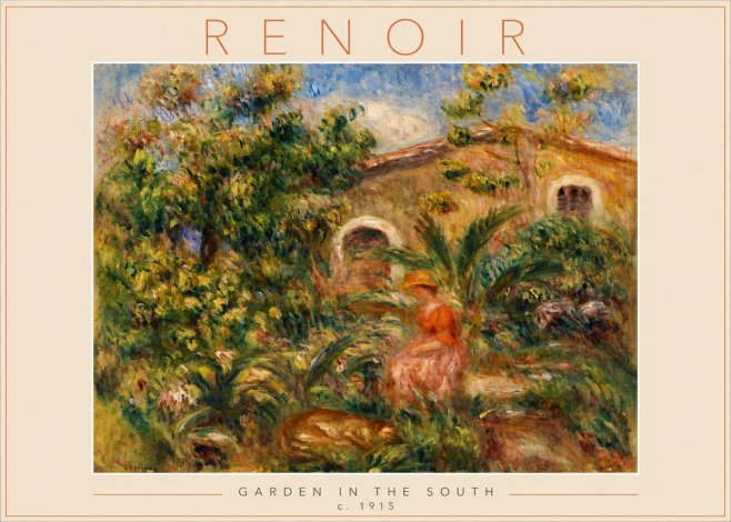 Renoir Garden in the South No4 - Plakat