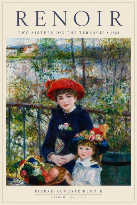Renoir Two Sisters (on the Terrace) No3 - Plakat