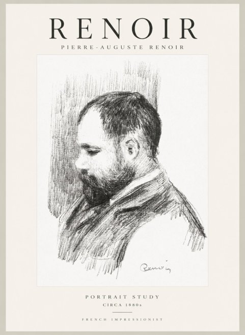 Renoir Portrait Study I No1 - Plakat