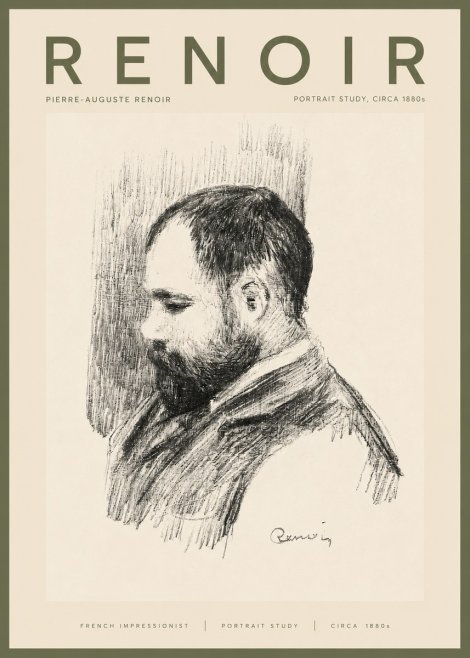 Renoir Portrait Study I No3 - Plakat