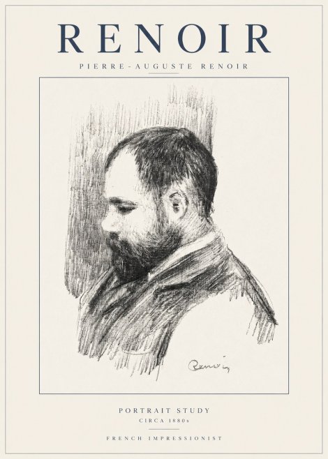 Renoir Portrait Study I No4 - Plakat