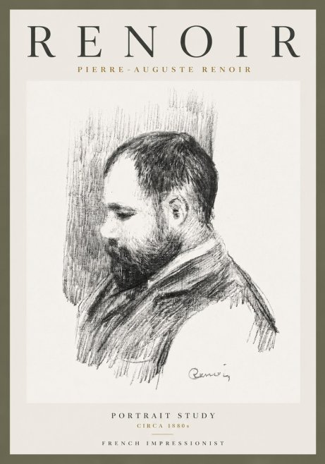 Renoir Portrait Study I No5 - Plakat