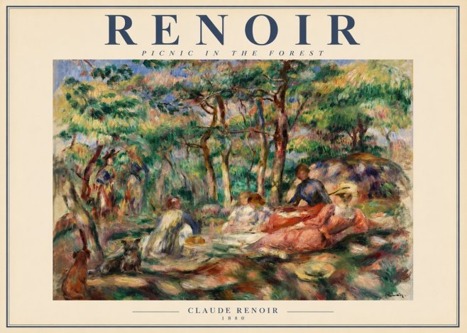 Renoir Picnic in the Forest No2 - Plakat