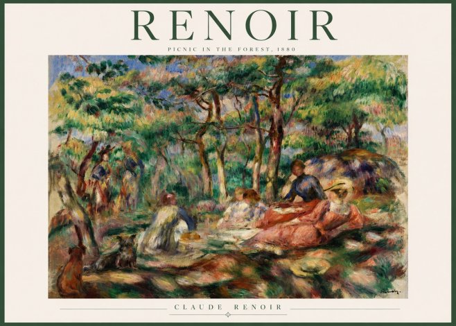 Renoir Picnic in the Forest No3 - Plakat