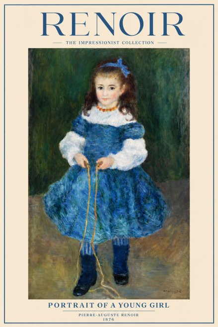 Renoir Portrait of a Young Girl III No2 - Plakat