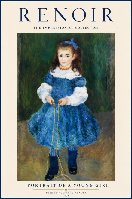 Renoir Portrait of a Young Girl III No5 - Plakat