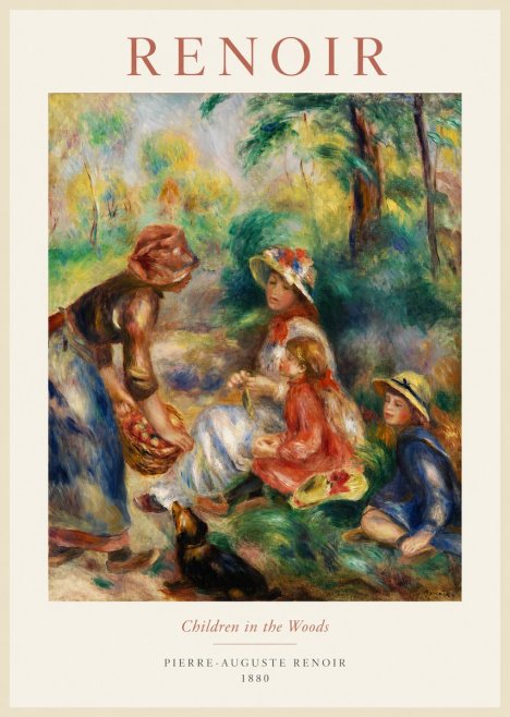 Renoir Children in the Woods No1 - Plakat