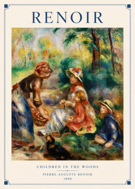 Renoir Children in the Woods No2 - Plakat