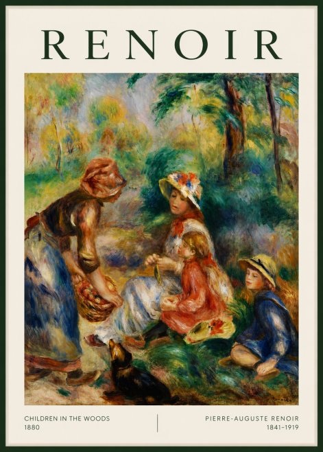 Renoir Children in the Woods No3 - Plakat