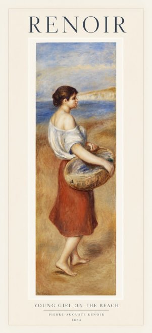 Renoir Young Girl on the Beach No1 - Plakat